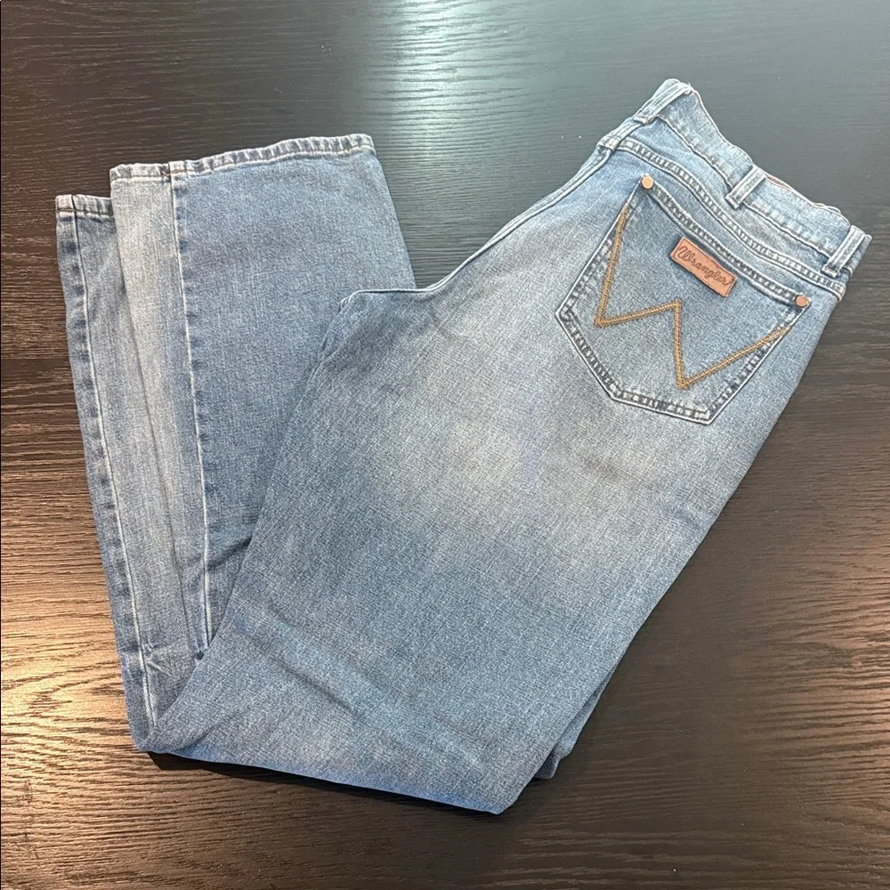 Wrangler Men's Light Blue Straight Jeans - Picture 1 of 6